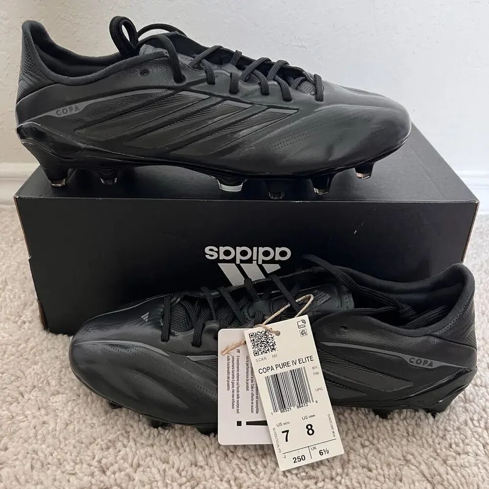 Adidas Copa Pure IV Elite FG Soccer Cleats Black JQ0399 Men's Size 7 NWT